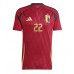 Belgium Jeremy Doku #22 Replica Home Shirt Euro 2024 Short Sleeve